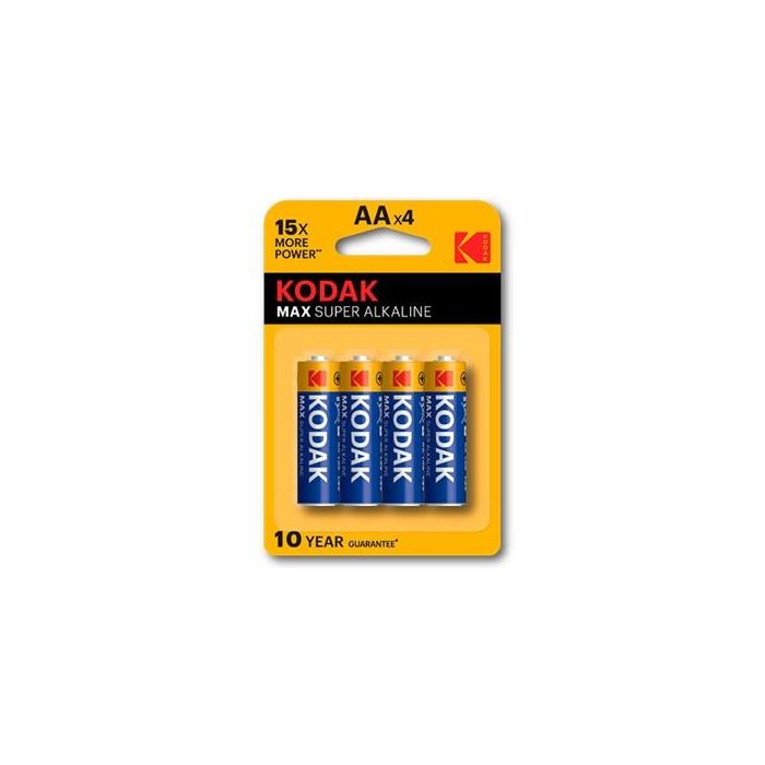 Kodak Pilas Alcalinas Max AA LR6 1.5V Larga Duración para Pequeños y Medios Consumos de Dispositivos Electrónicos - Sin Mercurio y Cadmio Kodak Pilas Alcalinas Max AA LR6 1.5V Larga Duración para Pequeños y Medios Consumos de Dispositivos Electrónicos - Sin Mercurio y Cadmio