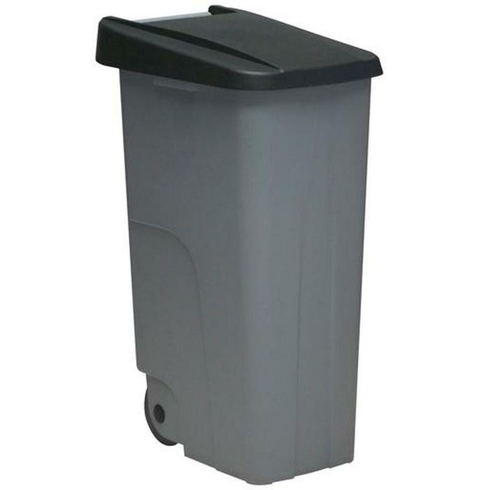 Cubo de Basura con Ruedas Denox Negro Gris 110 L Cubo de Basura con Ruedas Denox Negro Gris 110 L