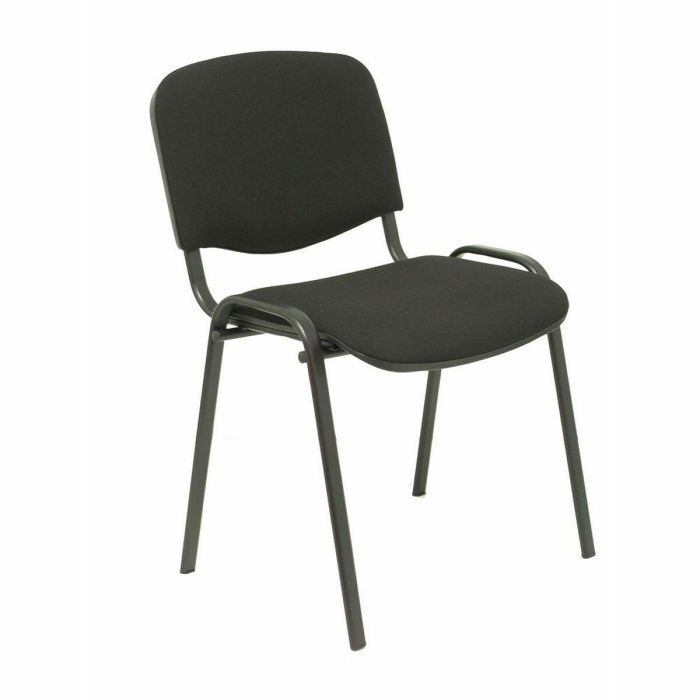 Piqueras y Crespo Silla Fija Apilable Tapizada Aran Negro - Pack de 2, Ergonómica, PVC, Espuma de Alta Densidad Piqueras y Crespo Silla Fija Apilable Tapizada Aran Negro - Pack de 2, Ergonómica, PVC, Espuma de Alta Densidad
