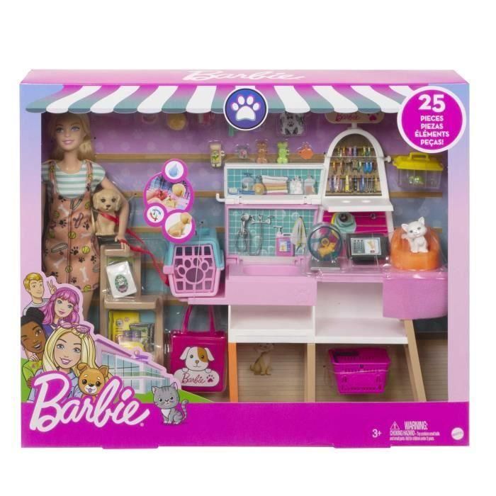 Barbie Tienda de Mascotas Playset con Muñeca, 4 Mascotas, 20+ Accesorios y Elementos Sensoriales que Cambian de Color 5 Barbie Tienda de Mascotas Playset con Muñeca, 4 Mascotas, 20+ Accesorios y Elementos Sensoriales que Cambian de Color 5