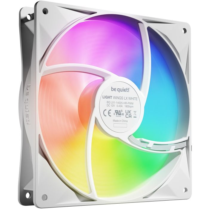 be quiet! LIGHT WINGS LX PWM high-speed Ventilador 140mm Blanco Triple-Pack 1800 RPM para PC 3