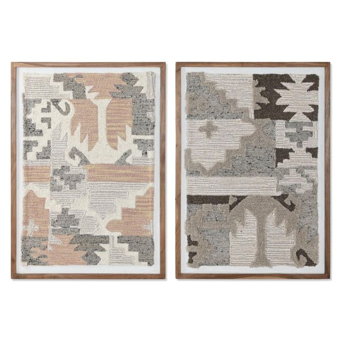 Cuadro Indio DKD Home Decor Marron Beige 3 x 105 x 75 cm (2 Unidades)