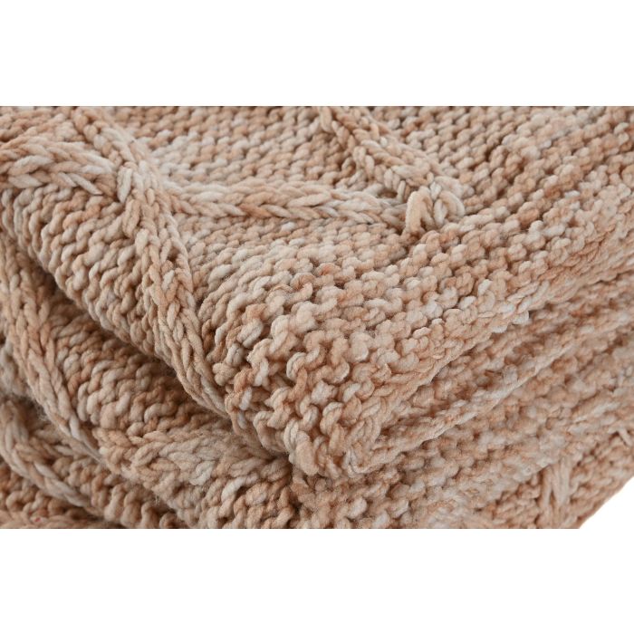 DKD Home Decor Plaid Alpino Coral 2 Unidades 133 x 1 x 154 cm 4