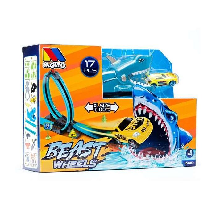 Pista molto tiburón 107 cm. incluye 17 piezas. Pista molto tiburón 107 cm. incluye 17 piezas.