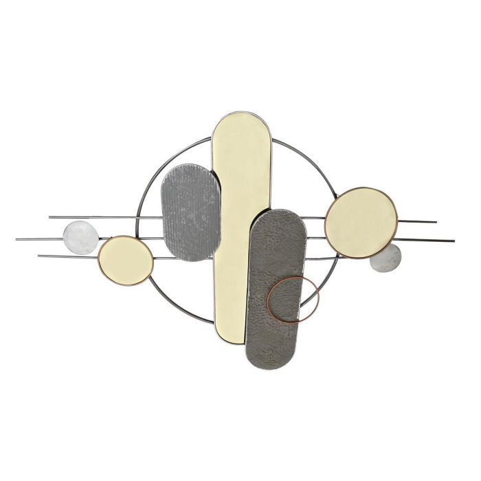 Decoración de Pared DKD Home Decor Gris Dorado Metal PVC Moderno (130 x 5 x 80,6 cm) 2 Decoración de Pared DKD Home Decor Gris Dorado Metal PVC Moderno (130 x 5 x 80,6 cm) 2