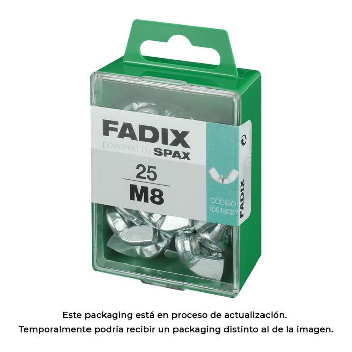 Fadix Tuerca Mariposa Cinc M8, Caja de 25 Unidades