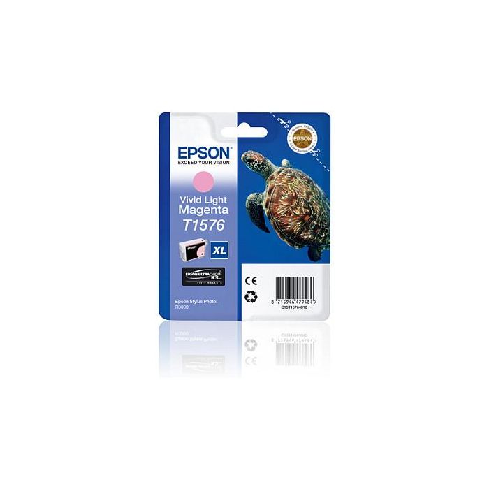 Epson C13T15764010 Magenta Claro Vivo Alto Rendimiento XL Cartucho de Tinta Original 25,9 ml para Epson Stylus Photo R3000 2300 páginas Epson C13T15764010 Magenta Claro Vivo Alto Rendimiento XL Cartucho de Tinta Original 25,9 ml para Epson Stylus Photo R3000 2300 páginas