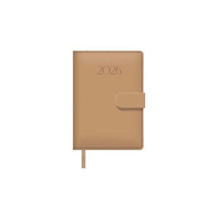 Agenda Anual (2026) Dohe Pretty Cosida Tapa Extra Polipiel Con Goma 125X180 D/P Beige