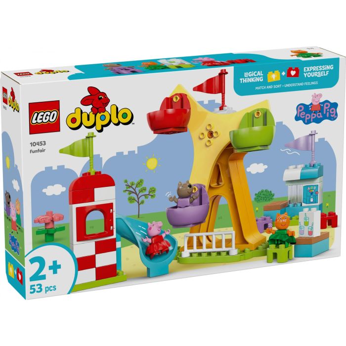 LEGO DUPLO 10453 Set Feria Peppa Pig Parque de Atracciones, Noria, Tobogán y Figuras para Niños +2 años 8