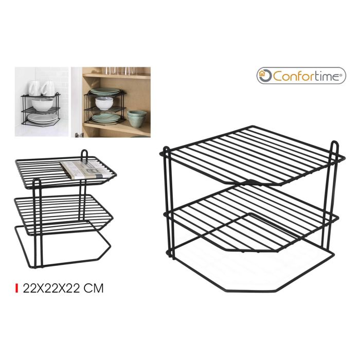 Confortime Estante Rinconera Cocina 22x22x22 cm Black (8 Unidades) 0 Confortime Estante Rinconera Cocina 22x22x22 cm Black (8 Unidades) 0