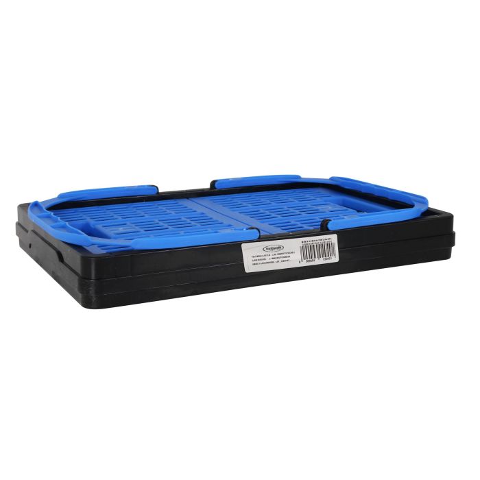Inde Caja Plegable con Asas 16L Azul/Negro 39x25.5x21 cm (10 Unidades)