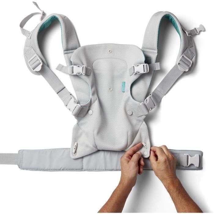 Infantino Portabebés Flip Air Transpirable para Niños 3.6-14.5 kg con 4 Modos de Transporte, Asiento y Correas Ajustables, Gris Turquesa 5 Infantino Portabebés Flip Air Transpirable para Niños 3.6-14.5 kg con 4 Modos de Transporte, Asiento y Correas Ajustables, Gris Turquesa 5