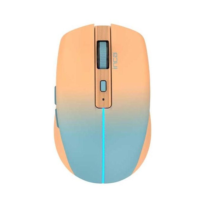INCA IWM-511RT Ratón Inalámbrico & Bluetooth 1600 DPI 6D Taste Naranja