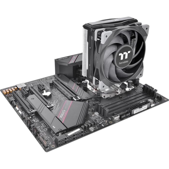 Thermaltake Toughair 310 Ventilador CPU 12cm, 500-2000 RPM, Multi-Socket AMx/115x/1200/1700, Disipador Aluminio/Cobre 3