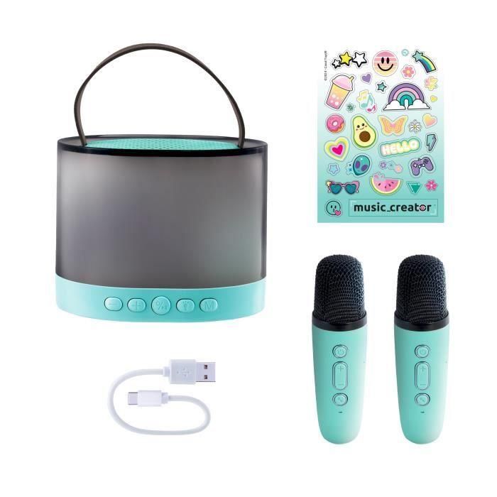 Canal Toys - Music Creator - Mini Karaoke Station - Altavoz iluminado con 2 micrófonos inalámbricos - INF 044 2 Canal Toys - Music Creator - Mini Karaoke Station - Altavoz iluminado con 2 micrófonos inalámbricos - INF 044 2
