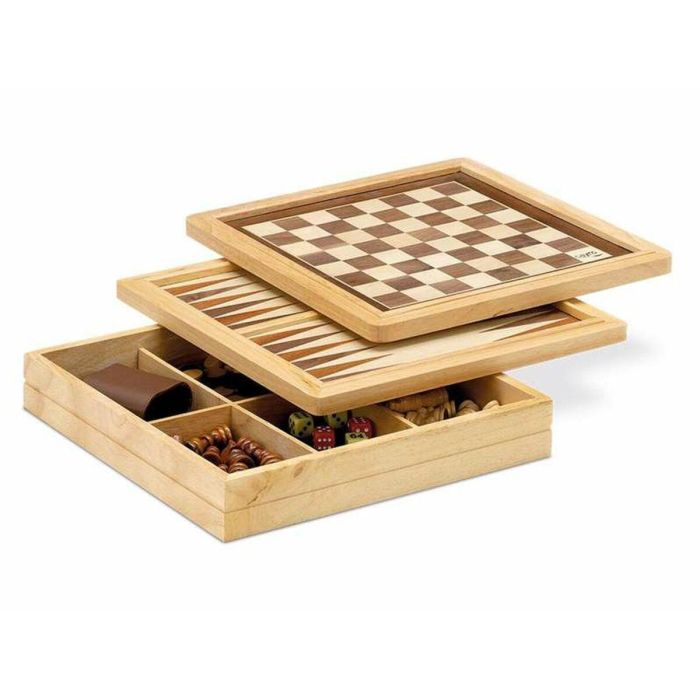 Juego marqueteria ajedrez - damas - backgammon 1 Juego marqueteria ajedrez - damas - backgammon 1