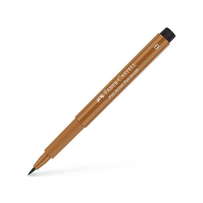 Faber Castell Rotulador Pitt Artist Pen Brush, Punta Pincel Flexible, Tinta Pigmentada Permanente, Sombra Natural (10 Unidades) (10 Unidades)