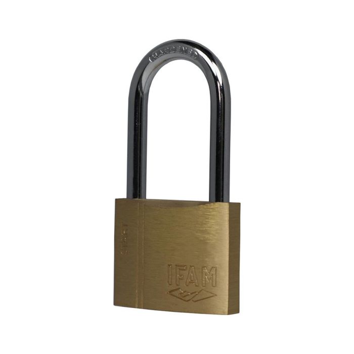 Ifam Candado Arco Largo SR40AL 40mm Acero Templado y Cromado Latón Extruido 2 Llaves 1