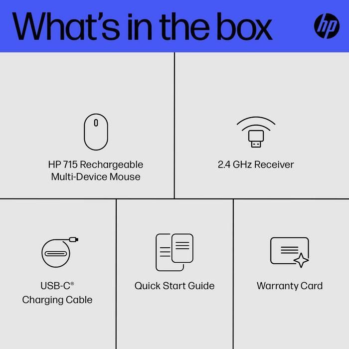 HP Ratón 715 Inalámbrico Multidispositivo 3000Dpi Recargable Negro 3 HP Ratón 715 Inalámbrico Multidispositivo 3000Dpi Recargable Negro 3