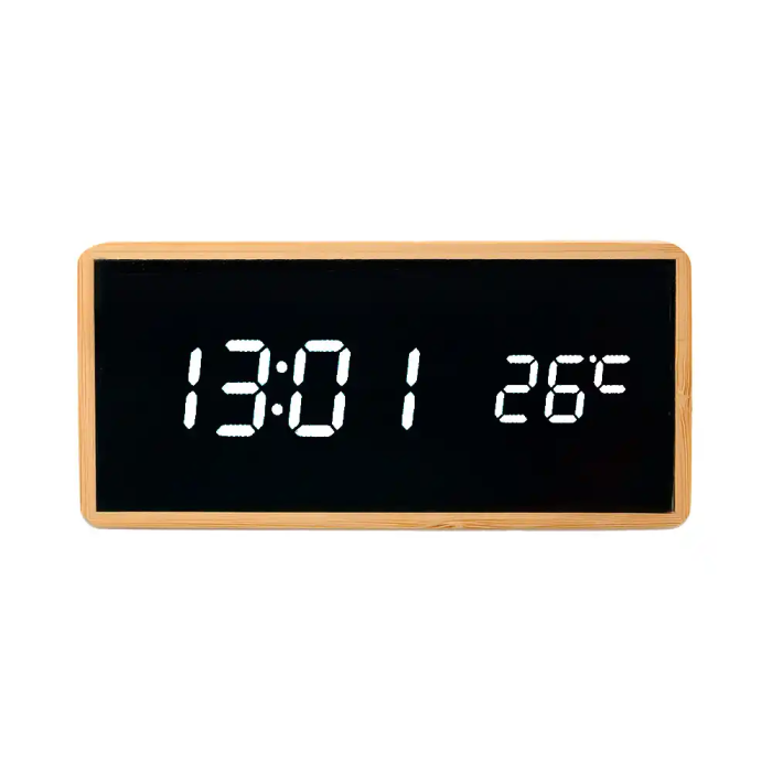 Q-connect Reloj Digital Sobremesa con Temperatura y 3 Alarmas 150x45x70mm 1