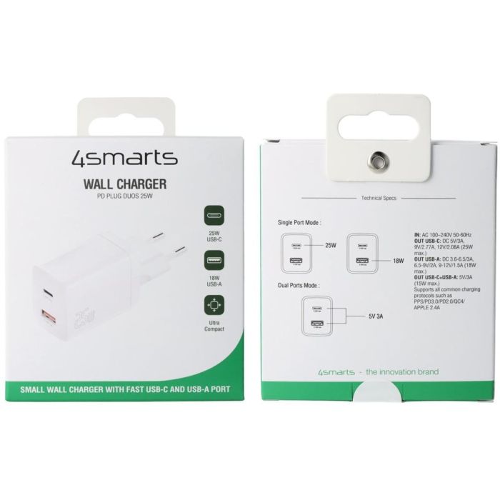4smarts Ladegert PDPlug Duos 25W 1xC. 1xA. wei 4 4smarts Ladegert PDPlug Duos 25W 1xC. 1xA. wei 4