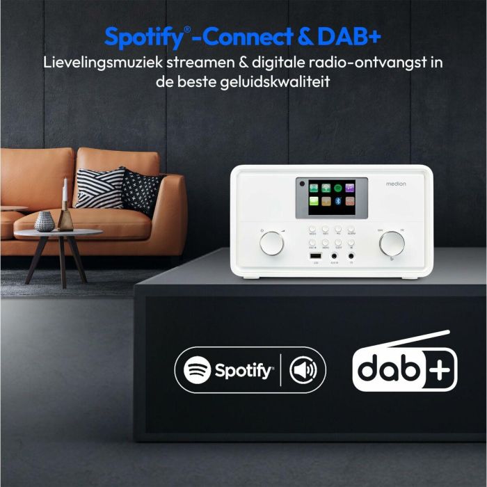 Medion MED1717434079310 Radio por Internet DAB+ Bluetooth 2 x 10 W RMS Blanco 10 Medion MED1717434079310 Radio por Internet DAB+ Bluetooth 2 x 10 W RMS Blanco 10