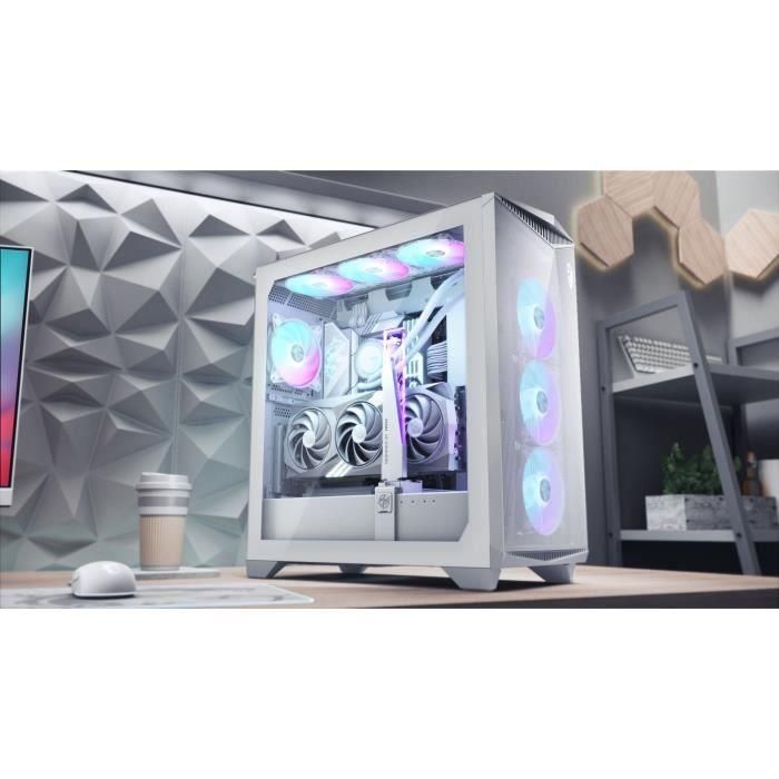 MSI MPG GUNGNIR 300R AIRFLOW WHITE Carcasa Midi Tower Blanco - 3x120mm Ventiladores, Compatible ATX/EATX, 306-7G21W21-W57 5