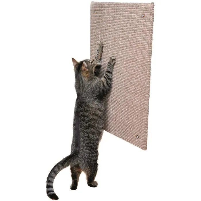 Trixie Poste Rascador XXL para Gatos - Tapete de Sisal y Hierba Gatera - 50 x 70 cm - Gris Pardo 2 Trixie Poste Rascador XXL para Gatos - Tapete de Sisal y Hierba Gatera - 50 x 70 cm - Gris Pardo 2