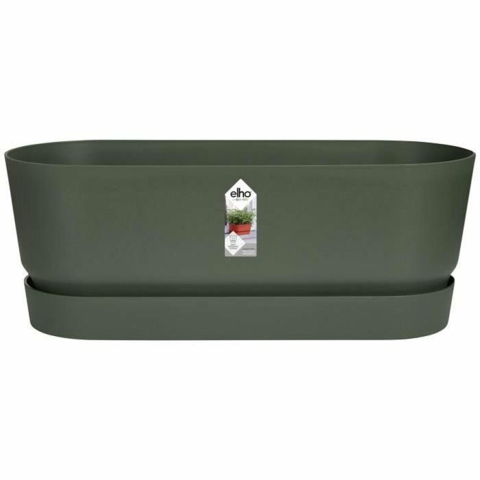 Elho ELH8711904358389 Maceta Ovalada Greenville - Plástico - Ø50 cm - Verde Hoja