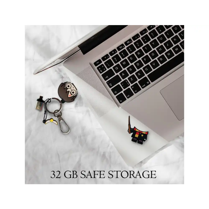Wondee Memoria USB Llavero Harry Potter 32GB con Adaptador USB C 5