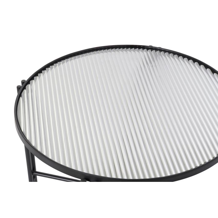 DKD Home Decor Mesa Centro Loft Negro con Estructura de Metal y Tapa de Cristal 63x63x46 cm 1 DKD Home Decor Mesa Centro Loft Negro con Estructura de Metal y Tapa de Cristal 63x63x46 cm 1