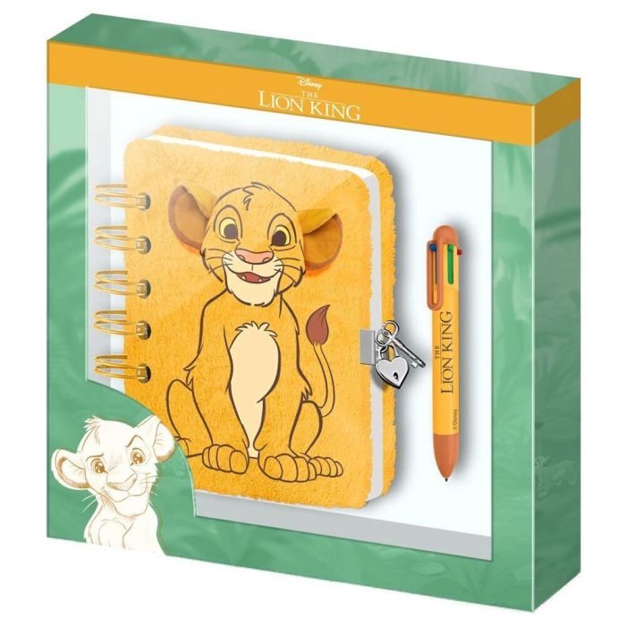 KARACTERMANIA Diario peluche + Boligrafo El Rey Leon Disney