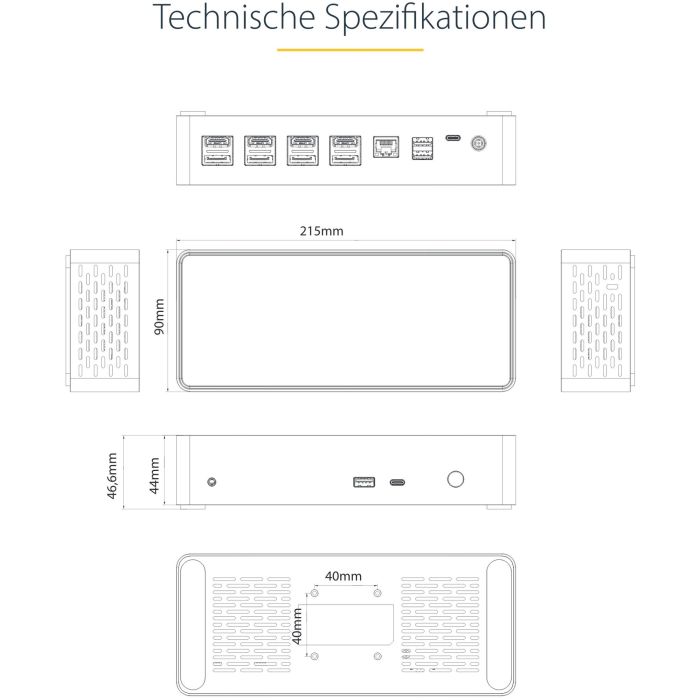 Hub USB Startech DK31C4DPPDUE 6 Hub USB Startech DK31C4DPPDUE 6