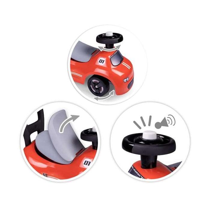 Smoby Correpasillos Rojo, Vehículo de Juguete para Bebés, Edad Mínima 18 Meses, de Plástico, Sin Pilas Ni Sonidos Ni Montaje 1 Smoby Correpasillos Rojo, Vehículo de Juguete para Bebés, Edad Mínima 18 Meses, de Plástico, Sin Pilas Ni Sonidos Ni Montaje 1