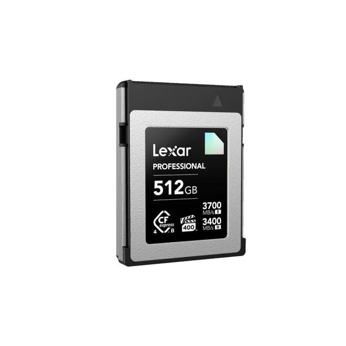Lexar LCXEXD4512G-RNENG Tarjeta de Memoria CFexpress Tipo B 512GB Profesional, Velocidad Lectura 3700MB/s, Escritura 3400MB/s, CFexpress 4.0 VPG 400