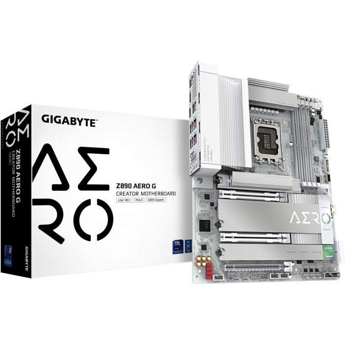 GIGABYTE Z890 AERO G Placa Base ATX Intel Core Ultra Serie 2 LGA 1851 DDR5 8800MHz Wi-Fi 7 0 GIGABYTE Z890 AERO G Placa Base ATX Intel Core Ultra Serie 2 LGA 1851 DDR5 8800MHz Wi-Fi 7 0