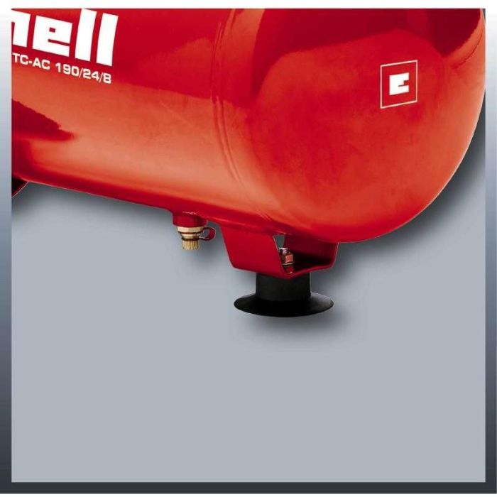 Einhell TC-AC 190/24/8 - Compresor de Aire 165 l/min, 8 bar, 1500 W, Color Negro/Rojo 6