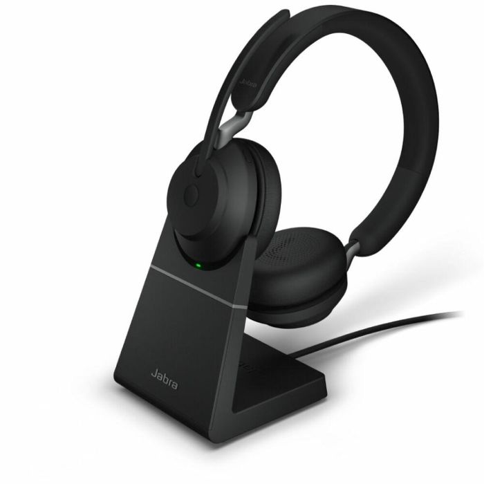 Jabra Evolve2 65 Stereo MS + Ladestation + Link 380 USB-C Auriculares Inalámbricos Negro Certificación MS Teams 1