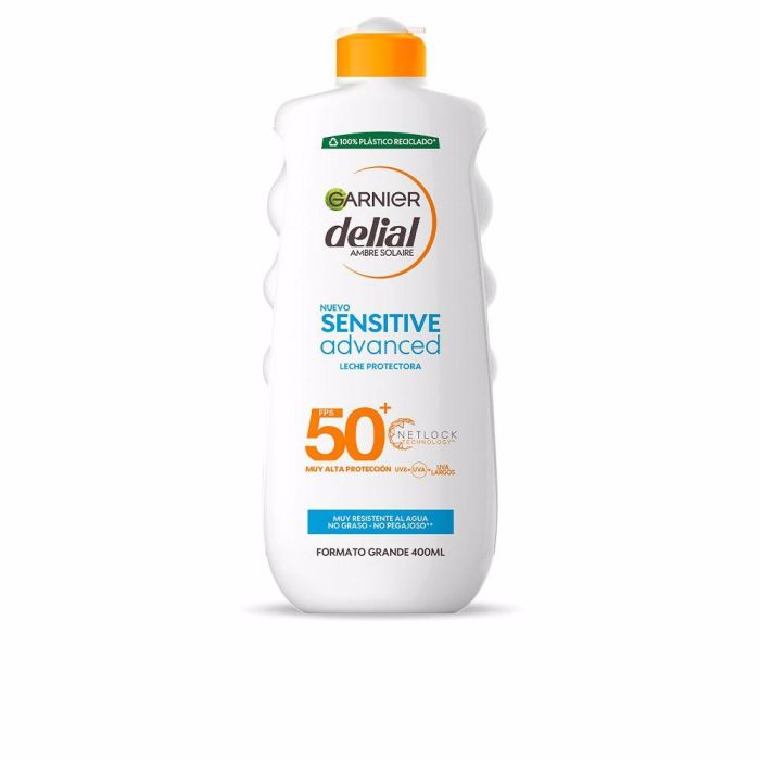 Garnier SENSITIVE ADVANCED leche protector solar corporal SPF50+ 400 ml para pieles sensibles Garnier SENSITIVE ADVANCED leche protector solar corporal SPF50+ 400 ml para pieles sensibles