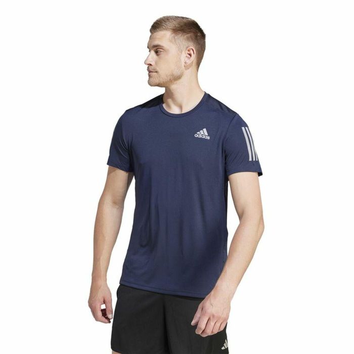 Camiseta Adidas Own The Run Azul 3 Camiseta Adidas Own The Run Azul 3