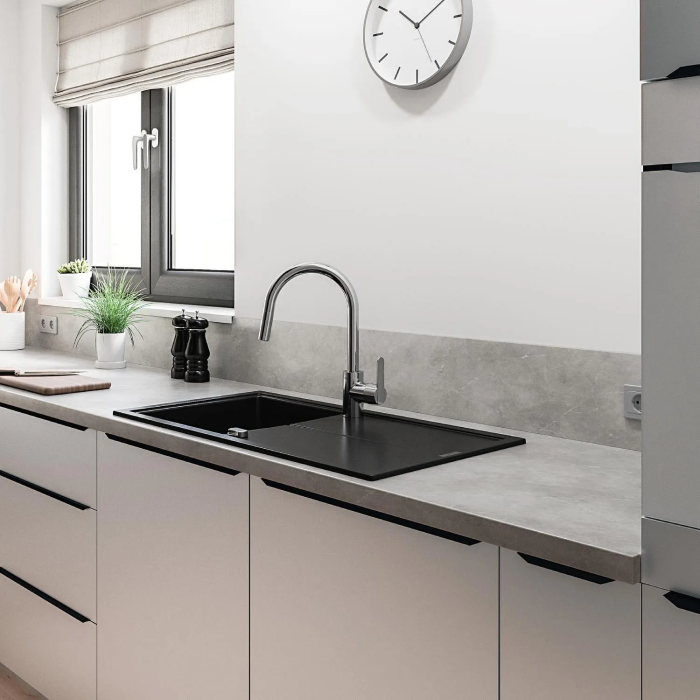 Grohe 31494001 Grifo de Cocina Cromo Caño C Caño Alto Rotación 150° 3