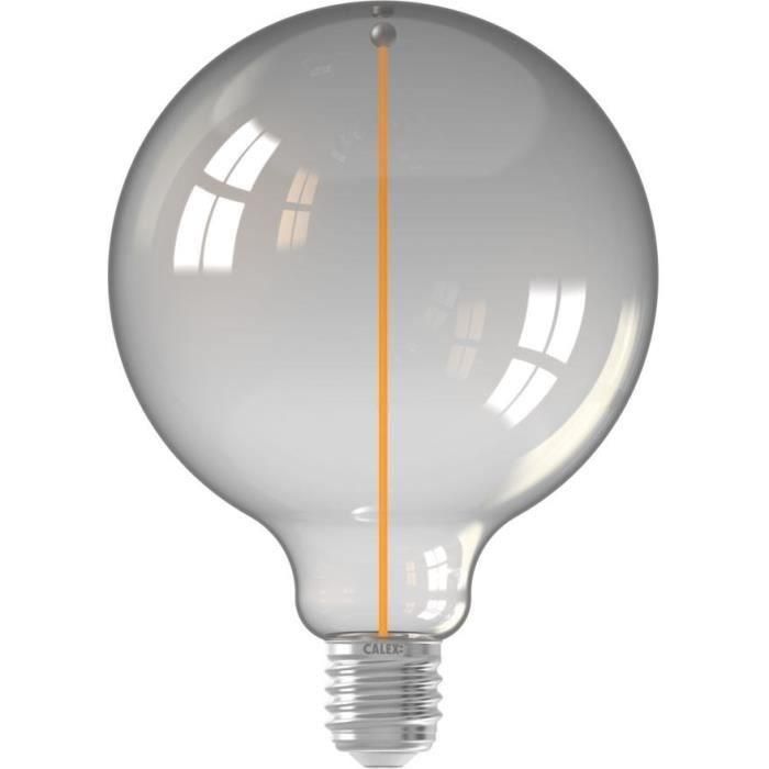 Bombilla LED E27 - CALEX - MAGNETO G125 - Filamento recto - 3,4 W - 90 lm - 1800 K - Titanio 2 Bombilla LED E27 - CALEX - MAGNETO G125 - Filamento recto - 3,4 W - 90 lm - 1800 K - Titanio 2
