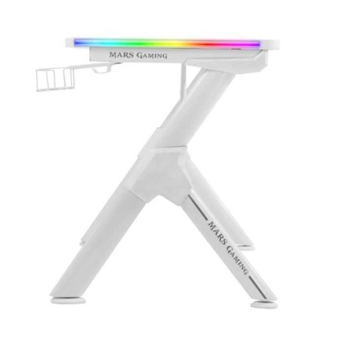 Mars Gaming Mesa MGD140RGBW Gaming RGB Blanco 140 cm 1
