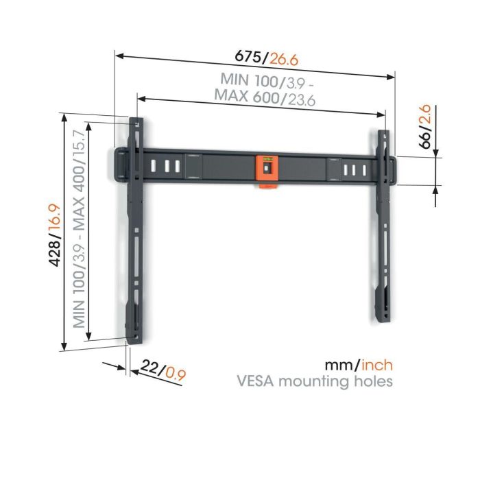 Soporte de Pared Vogel's 1816050 75 Kg 2 Soporte de Pared Vogel's 1816050 75 Kg 2