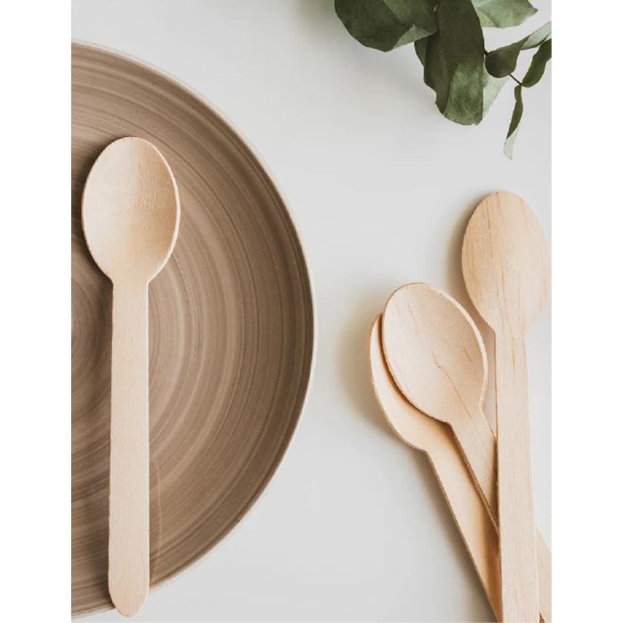 Set de 50 cucharas de madera Algon 16 cm (20 Cajas) 2 Set de 50 cucharas de madera Algon 16 cm (20 Cajas) 2