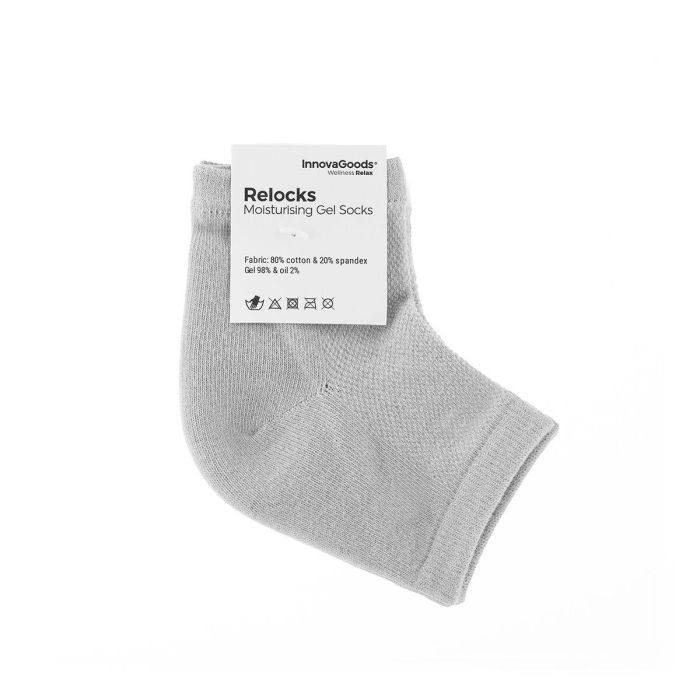 Calcetines Hidratantes con Almohadillas de Gel y Aceites Naturales Relocks InnovaGoods 2 Calcetines Hidratantes con Almohadillas de Gel y Aceites Naturales Relocks InnovaGoods 2