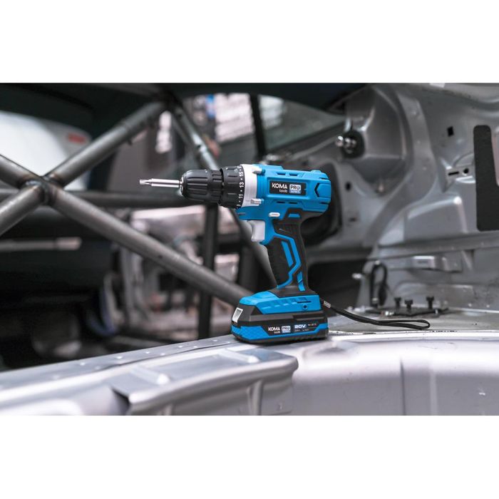 Kit maletin taladro atornillador 20 v con 70 accesorios con batería y cargador koma tools 7 Kit maletin taladro atornillador 20 v con 70 accesorios con batería y cargador koma tools 7