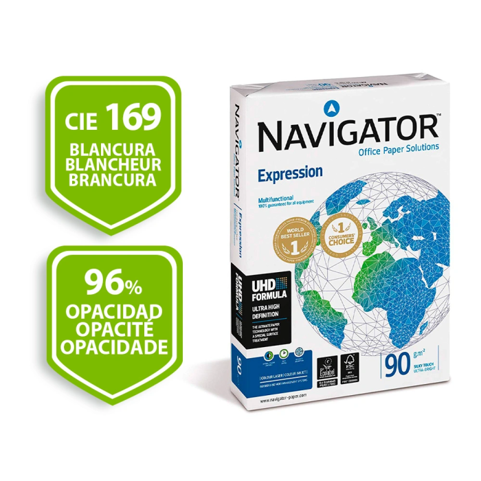 Navigator Papel Multiuso Ink-jet y Laser Din A3 90 Gramos Paquete de 500 Hojas Blanco 5 Navigator Papel Multiuso Ink-jet y Laser Din A3 90 Gramos Paquete de 500 Hojas Blanco 5