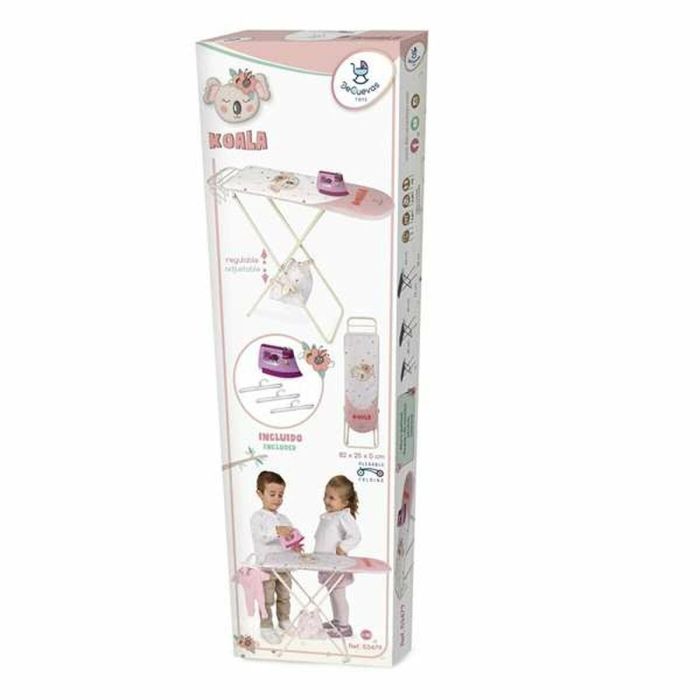 Decuevas Planchador Plegable Koala Infantil (+3 años) con Plancha y Perchas, Altura Regulable, Metal y Plástico, 72x25x(55/60/63) cm Decuevas Planchador Plegable Koala Infantil (+3 años) con Plancha y Perchas, Altura Regulable, Metal y Plástico, 72x25x(55/60/63) cm