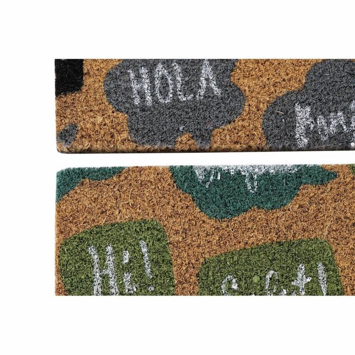 Felpudo Basicos DKD Home Decor Marron Negro 40 x 1.5 x 60 cm (2 Unidades) 2 Felpudo Basicos DKD Home Decor Marron Negro 40 x 1.5 x 60 cm (2 Unidades) 2